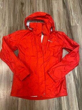 MARMOT PRECIP RAIN JACKET SHELL “CENTRICPROJECTS” LOGO RED WOMENS SZ SMALL